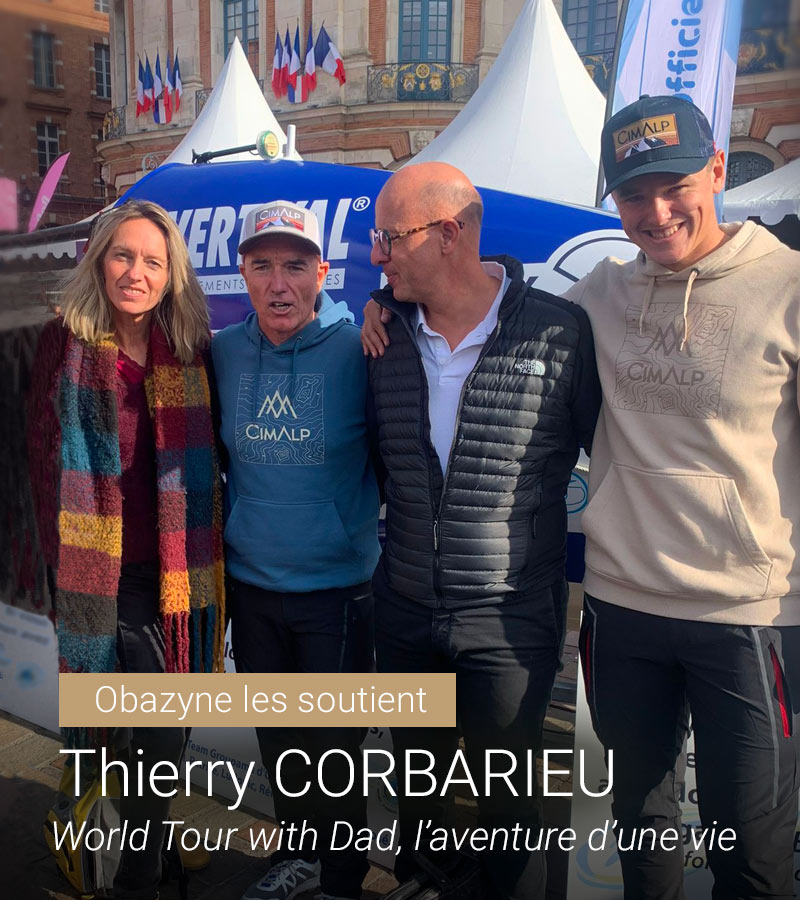 Obazyne soutient Thierry CORBARIEU dans son tour du monde
