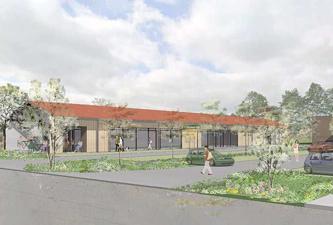 Nouveau centre commercial à Meez