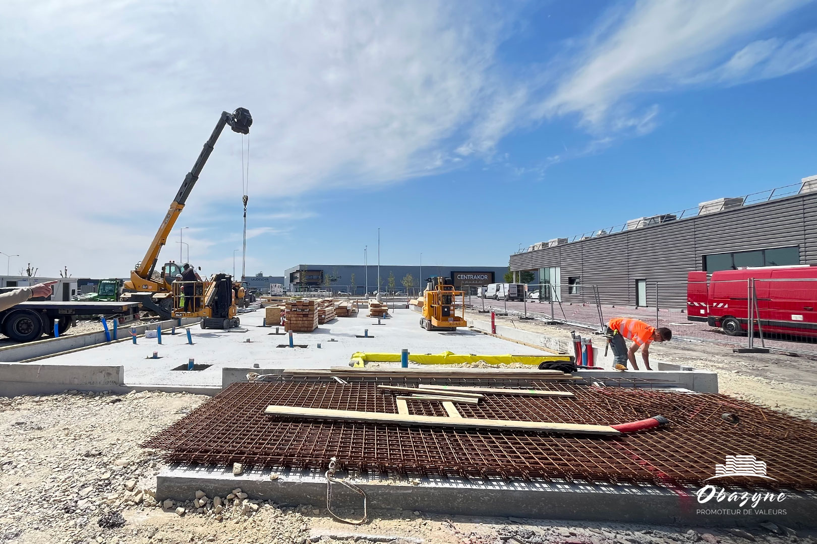 chantier du Burger King à Carentan
