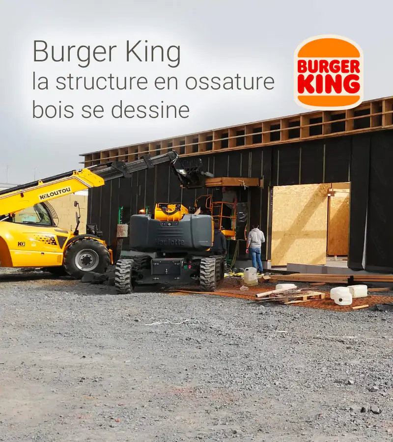 Pole commercial à Digoin - Burger King : structure en ossature bois